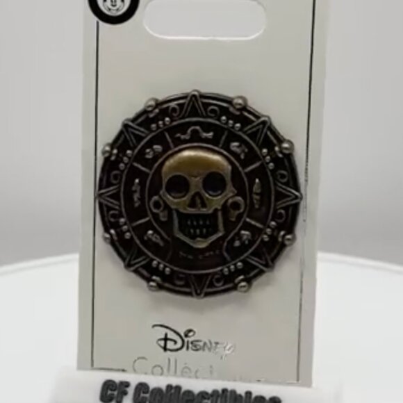 Disney Trading Pin Pirates of the Caribbean Skull Medallion Coin Black Pearl - Picture 2 of 5